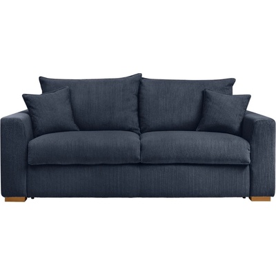 Bobochic Тъмносин разтегателен диван от рипсено кадифе 225 cm Augustin - Bobochic Paris (WT-WOII-3.5R-W_1 P1264 N.MI)