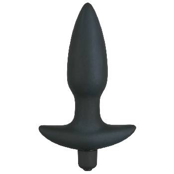 Image 1 of Black Velvets Silicone Vibrating Plug Medium