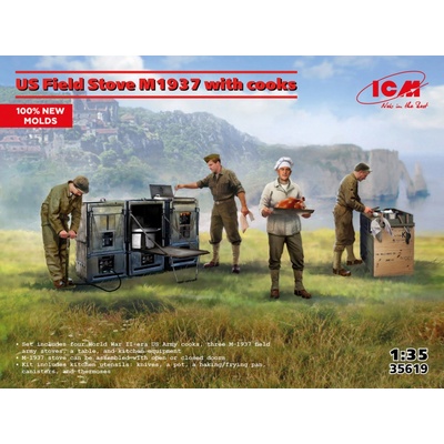 ICM U.S. Field Stove M1937 w/ Cooks 1:35