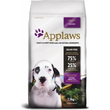 Applaws Puppy Large Breed Chicken GRAIN FREE - за подрастващи кучета от едри породи до 18 месеца 75% пиле 2 кг DD4520LBP