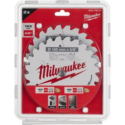 Milwaukee Циркулярен диск за дърво 165x5/8"x1.6 z24 (4932479836)