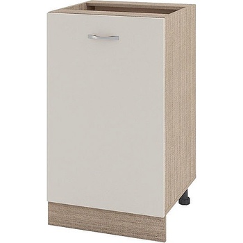 ИРИМ Долен шкаф с една врата и рафт Сити МС-43 мока / сатен 50 см