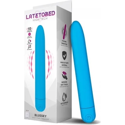 LATETOBED Мощен презаредим класически вибратор Bluesky
