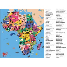 Mudpuppy Zemepisné Mapa Afriky 70 dielov
