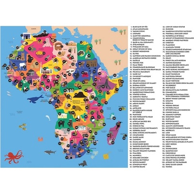 Mudpuppy Zemepisné Mapa Afriky 70 dielov