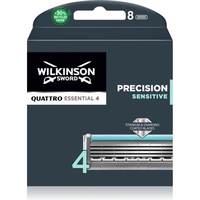 Wilkinson Sword Quattro Titanium Sensitive сменяеми глави 8 бр