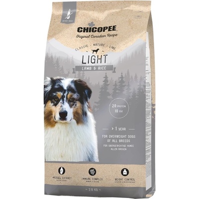 Chicopee Classic Nature Light-Храна за кучета при наднормено тегло с агне и ориз, 2кг
