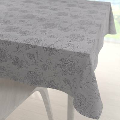 Biante Teflonový čtvercový ubrus TF-083 Květované ornamenty na šedém 140x140 cm