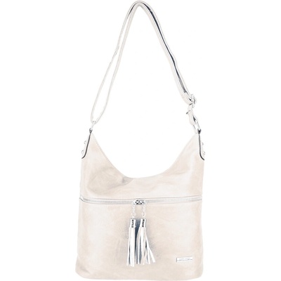 ZOE dámska crossbody koženková kabelka Béžová
