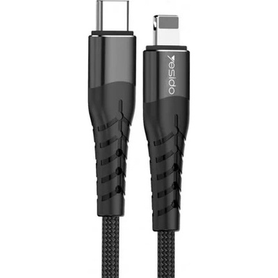 Yesido Кабел Yesido - CA-48, USB-C/Lightning 1.2 m, черен (KF235525)