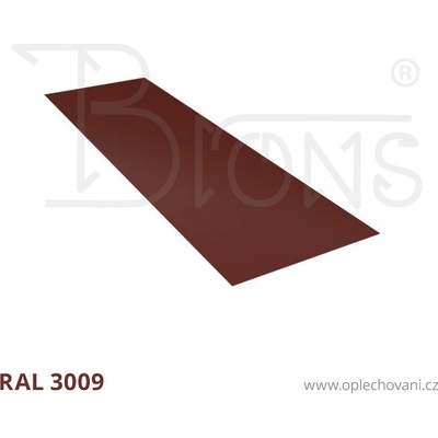 Brons Rovinný plech 600 x 2000 mm červenohnědá