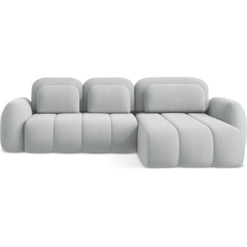 makamii Светлосив разтегателен ъглов диван с място за съхранение от букле (десен ъгъл) Pele - Makamii (PELE_RCF_40_P1_C7)