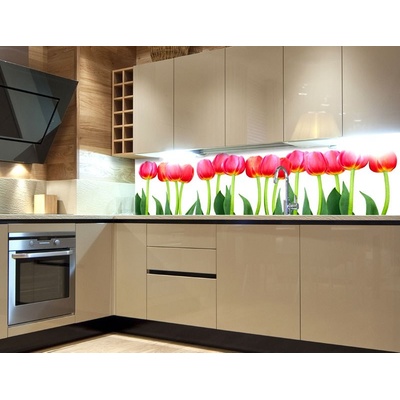 Dimex KI260-058 Samolepící fototapeta do kuchyně Bed of Tulips rozměry 260 x 60 cm