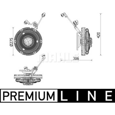 MAHLE Spojka, větrák chladiče CFC259000P