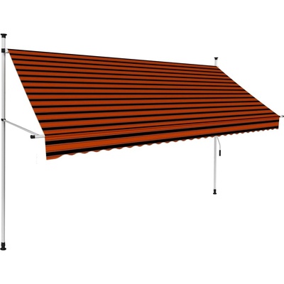 Nabytek XL Ručně zatahovací markýza 300 cm oranžovo-hnědá