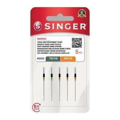 Jehly do šicího stroje Jehly Singer 2023 70/10, 80/12 5 ks Microtex (134620)
