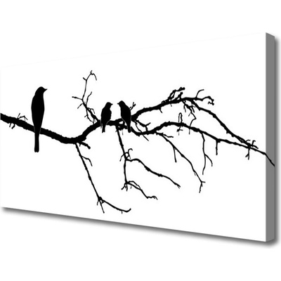 Obraz na plátne Vtáky vetva umenie 100x50 cm