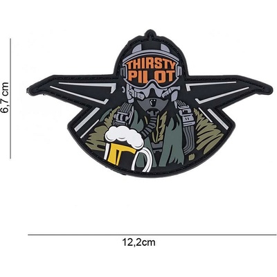 101 INC® Nášivka 3D PVC Thirsty pilot