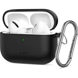 Tech-Protect Силиконов калъф за слушалки Apple AirPods Pro 3 от Tech-Protect Silicone Hook - Black (5906302333097)