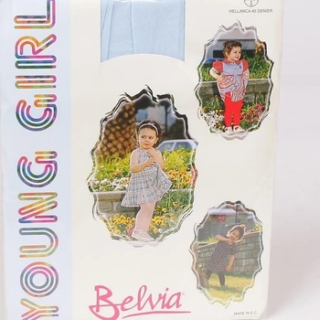 Image 1 of Детски чорапогащник в синьо с цветя