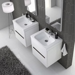 Geberit Стенен шкаф Geberit Modo, 2 чекмеджета, бял гланц, 50 см (502.877.01.1)