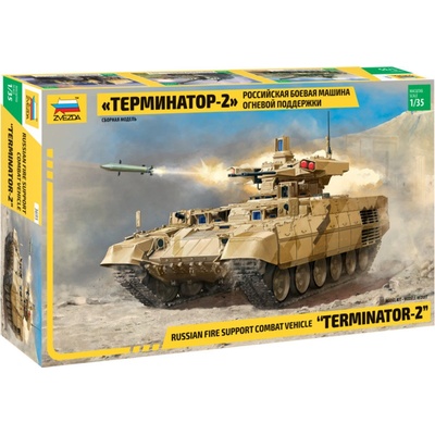 Zvezda Model Kit vozidlo k ochraně tanků BMPT Terminator 2 tank 3695 1:35