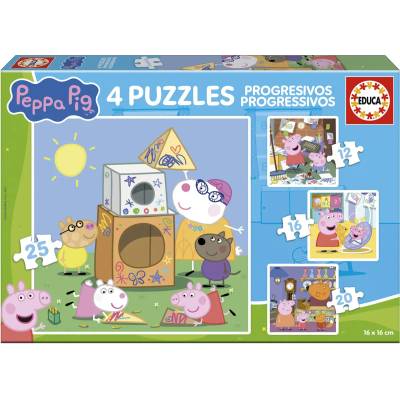 Educa - Puzzle 4v1 Peppa Pig - 1 - 39 piese