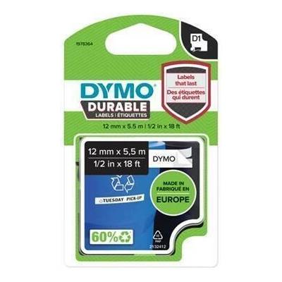 Durable Páska D1 Durable černá na bílé 12 mm x 5,5 m