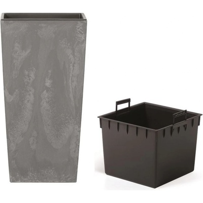 Prosperplast URBI SQUARE EFFECT Kvetináč 40 cm marengo DURS400E
