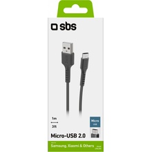 SBS LTHL200 dátový USB 2.0 na Micro USB, 1m, černý