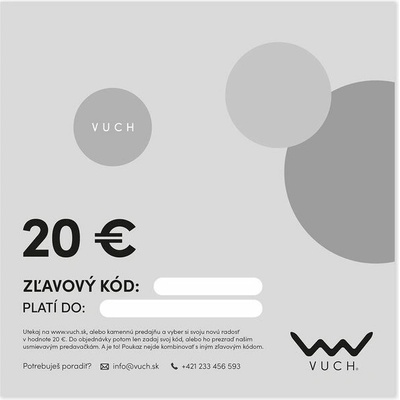 VUCH Elektronická darčeková poukážka v hodnote 20 €