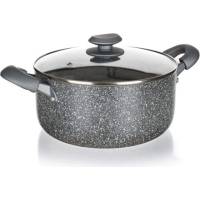 hrniec na indukciu Banquet Granite Hrniec s nepriľnavým povrchom PR 24x11 cm sklenená pokrievkou 40051324
