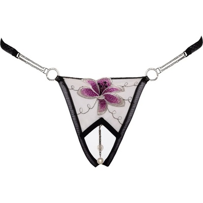 Cottelli Collection Crotchless String with Flower 2322269 S/M