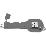 4smarts Кабел тип ключодържател за всички устройства с MicroUSB (8.5 см) - 4smarts Basic KeyLink MicroUSB Cable (сив)