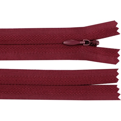 Pro Háčkování Spirálový zip skrytý No 3 délka 20 cm bordó