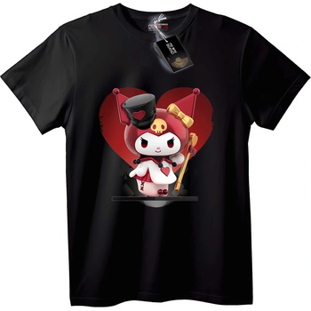 NOONEBRAND Тениска Череп с Сърце и My Melody - S, Black