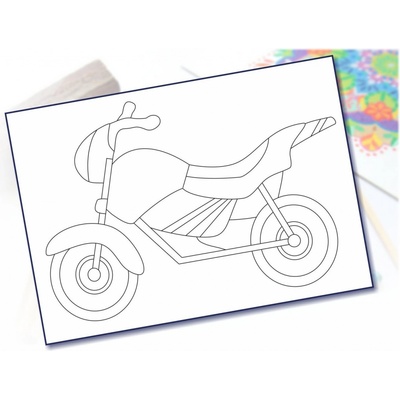 Radost v písku Šablona na pískování motorka A2 420 x 594 mm