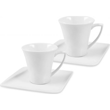 HomeDelux HD12052 Porcelánová kávová souprava 2 ks talířek 14cm 2 ks šálek 190 ml