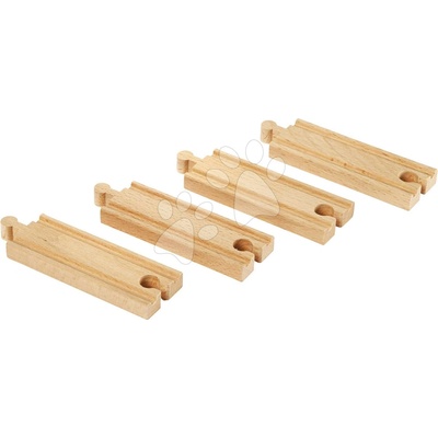 Brio Short Straight Tracks 4 krátke koľajnice dĺžka 10,8 cm