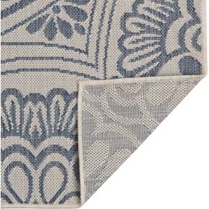 Pure Line Home Градински плоскотъкан килим Tribal, синя шарка