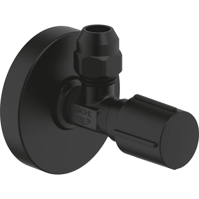 GROHE ъглов спирателен кран 1/2 X 3/8 (ВКР), цвят phantom black (22074KF0)