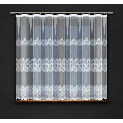 Dekorační žakárová záclona s řasící páskou ELIJAH 160 bílá 300x160 cm MyBestHome