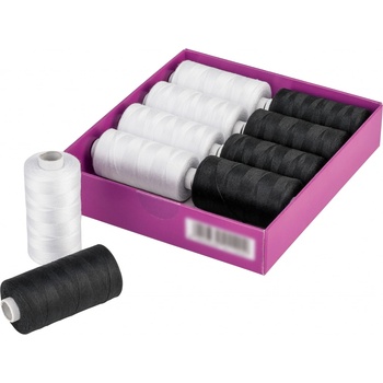 crelando Sada univerzálních šicích nití, 10dílná (černá/bílá)