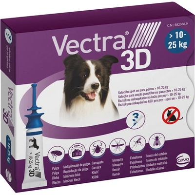Vectra 3D dog XL pipety proti blchám a kliešťom pre psy nad 40kg