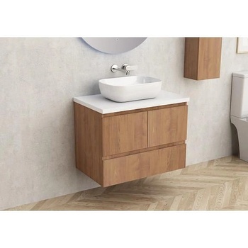 Inter Ceramic Конзолен PVC шкаф за баня BG 9047-75 + 7546-30, с бял плот, Inter Ceramic, 45х53.5х73.5см (BG 9047-75 + 7546-30)