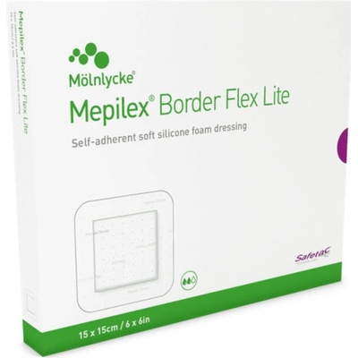 Mepilex Border Krytí absorbující silikonové sterilní 7,5 x 7,5 cm 5 ks