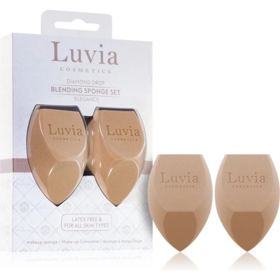 Luvia Cosmetics Diamond Drop Blending Sponge Set многофункционална гъба за фон дьо тен дуо боя Elegance 2 бр
