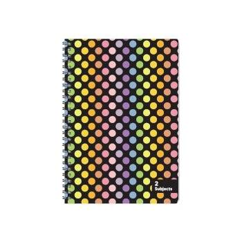 Sentio Тетрадка със спирала 17х25 см, 70 листа, 2 теми Funky Dots