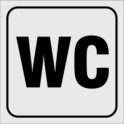 Značka WC, samolepicí fólie, 10 × 10 cm BZ FO658
