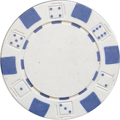 ProZona Pokrový žetón, kockový vzor, 11,5g, biely